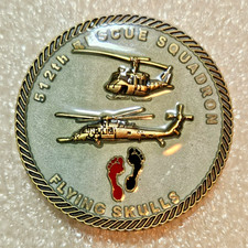 USAF 512 Rescue Squadron Flying Skulls Challenge Coin 2018 44mm picture