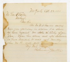 1868 New York Business Letter Ackerman & Bartlett to Geo E. Fenton Newburgh NY picture