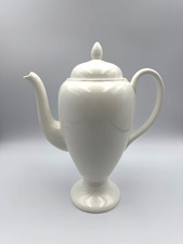 1970s Wedgwood White Bone China Coffee Pot-Discontinued-Pristine Unused picture