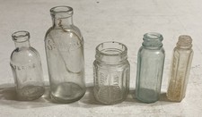 Lot of 5 Bottles, Listerine Moroline,Sodiphene,Dickey’s Vintage ￼ picture