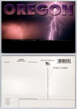 Continental Oregon Lightning Storm Postcard picture