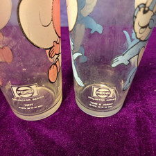 Pepsi 1975 Collector Series Tom & Jerry Tuffy & Jerry Glasses Set of 2 picture