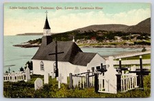 Antique Canada Postcard TADOUSSAC Little Indian Church Quebec 1910 picture