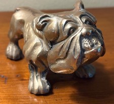 Vintage Solid Brass Bulldog Paperweight or Figurine, Unique Desk Decor *Read picture