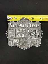 2003 Hesston Championship Rodeo Belt Buckle Montana Silversmiths NEW picture