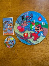 vtg 3x 1985 Nintendo Famicom Super Mario Bros. Menko Card Lot Blue Bowser Peach picture