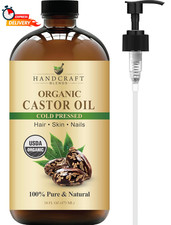 Cold-Pressed Organic Castor Oil 16 Fl Oz | Glass Bottle | 100% Pure and Natural picture