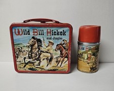 Vintage Wild Bill Hickok & Jingles Lunchbox/Thermos Combo 1955 Alladin Co  picture