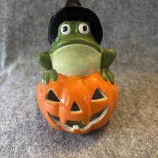 Light Up Frog Pumpkin Halloween Decor picture