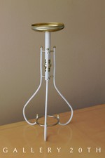 RARE WHITE TRIPOD ATOMIC PLANT STAND VTG SPACE AGE 50S 60S MID CENTURY MODERN picture