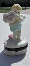 Vintage 1997 Enesco Angel Trinket Box