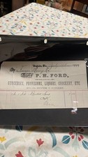 1887 P.H. Ford Grocery Receipt picture