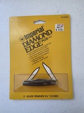 Vintage Imperial Diamond Edge Plus #DE-552BP Pocket knife 2 BLADES NEW IN PKG picture