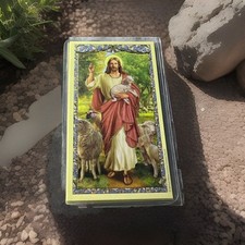 Laminated Psalm 23 Christ the Good Shepherd Holy Prayer Card Catholic Christian picture