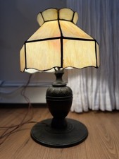 circa 1922, Edward Miller & Co.  slag glass panel table lamp (Meriden, CT)  picture