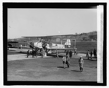 Photo:American Legion Biplane Airplane 1927 Men at Airfield picture