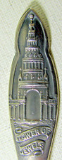 1915 San Francisco Exposition Tower of Jewels Sterling Silver Souvenir Spoon picture