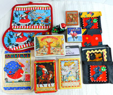 Mary Engelbreit Christmas Lot 14 Pcs Tins Ornament. Hot Pads, Cards Magnet Dogs picture