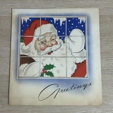 Vintage 1944 Santa Claus Season’s Greetings Christmas New Year Greeting Card picture