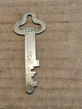 Vintage J M Mossman Co New York #1239 Nickel Plated Brass Flat Key  K12 picture