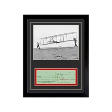 Orville Wright Reproduction Signed Cancelled Check  Framed Display picture