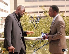 Idris Elba & Isiah Whitlock Jr. The Wire Signed Photo 11x14 BECKETT picture