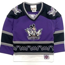 Vintage Walt Disney World Mighty Mickey’s Double Sided Embroidered Hockey Jersey picture