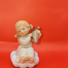 Enesco Memories of Yesterday 1996 “Peace Heavenly Peace”Angel w/ Harp With BOX picture