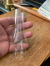 Glass Kerosene Miniature Oil Lamp Chimney 1&1/4 inch base 4&1/2 inches tall picture