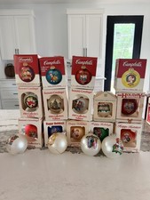 Lot of 19 Vintage Disney Christmas Satin Ornaments 1983-2002 w/ Boxes picture