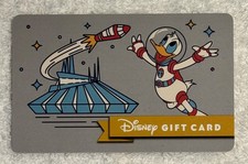 WALT DISNEY gift card. Donald Duck and Space Mountain picture