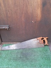 Vintage Thumb Hole Hand Saw Carpentry Tools Old Tool (#467) picture