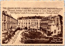 Postcard Belgium Bruges The Grand Hotel Verriest and Restaurant picture