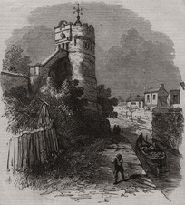 The City of Chester. The Phoenix Tower on the city walls. Cheshire 1869 print picture