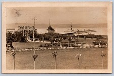 K62/ Hungary Foreign Postcard c1910 Siofok Park Ships Harbor Buildings 213 picture