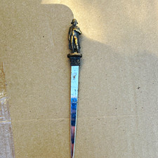 Fontainebleau Figural Letter Opener w/ Figurine Handle, Engraved picture
