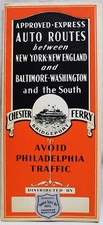 CHESTER BRIDGEPORT FERRY PENNSYLVANIA NJ  ADVERTISING BROCHURE GUIDE MAP 1935 picture