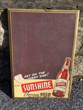 Rare Vintage Sunshine Beer Menu Chalk Board picture