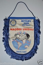 Vintage Sao Paulo Nacoes Unidas Brasil Brazil Rotary Club International Banner picture