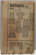 Butterick 3984 Top, Jumper, Jumpsuit *PREOWNED* UNUSED  picture