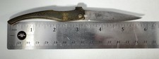 Vintage 1840s Spanish Shoe Navaja Pen Knife Genuine Horn Handle Antique picture