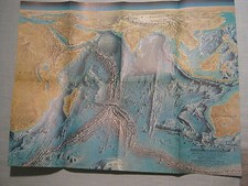 VINTAGE INDIAN OCEAN FLOOR WALL MAP National Geographic October 1967  picture