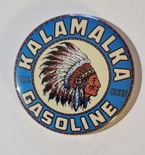 Kalamalka Indian Gasoline Magnet/Mirror/Pin Back 2.25