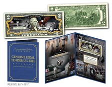 APOLLO 11 NASA Moon Landing 50th ANNIVERSARY Official $2 Bill in LARGE DISPLAY picture
