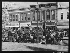 Photo:Nevada Missouri 1930s Courthouse Square Horse Teams Main Street picture