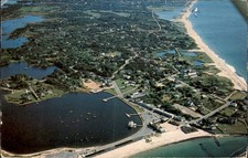 Watch Hill RI Air View of Little Narragansett Bay c1950s-60s Vintage Postcard picture