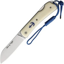 Nieto Poseidon Lockback Folding Pocket Knife N690 Steel Micarta Handle Blue EDC picture