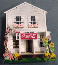 1998 Shelia's Inc Coca Cola US Post Office Wooden Shelf Sitter picture