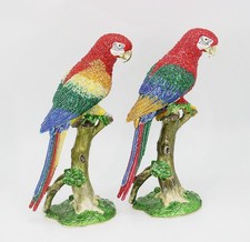 SHINNYGIFTS  Enamel Rhinestone Parrot Figurine Trinket Box  Collectible Statue picture