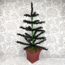 VTG German Style Artificial Feather Christmas Tree Tabletop Decor 24